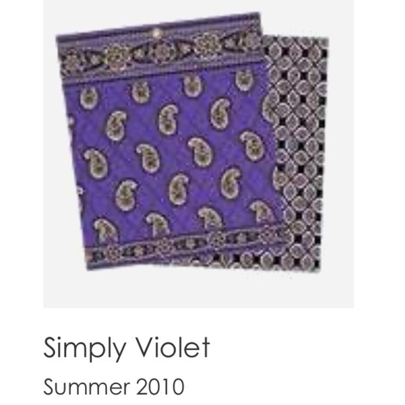 VERA BRADLEY Simply Violet 2010 Weekender Bag Purple Paisley Bandana Y2K Travel - Picture 16 of 16